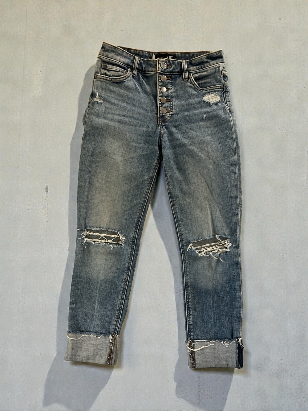Kut from the Kloth Women's Mid Blue High-Rise Jeans